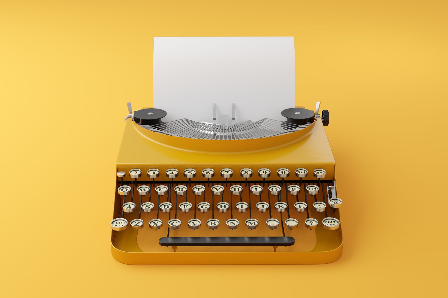 Google ads keywords - yellow typewriter
