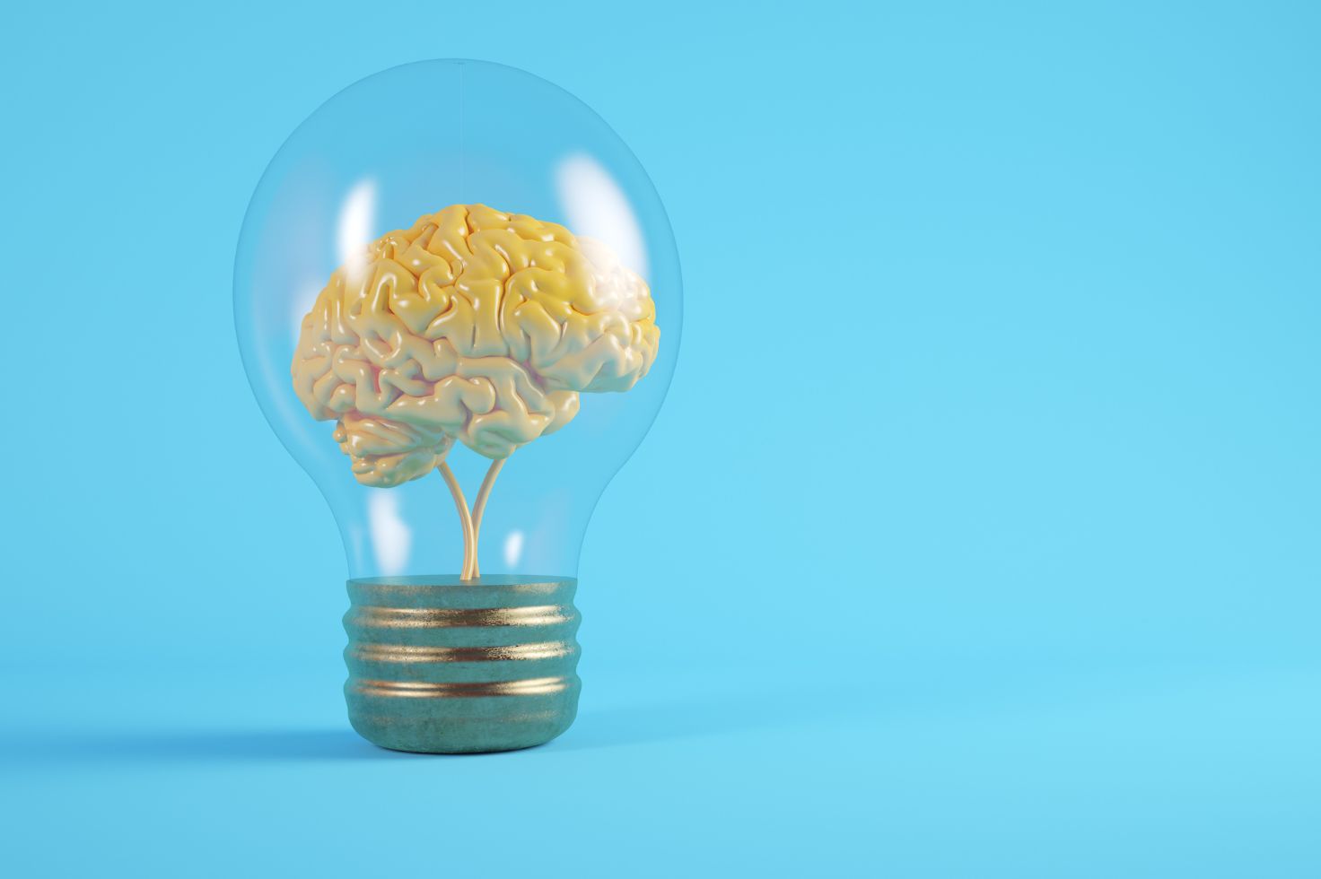 Introducing AI - brain in lightbulb